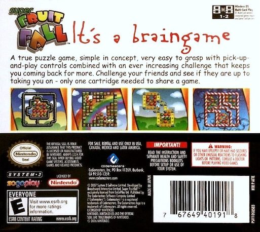 Super Fruit Fall - Dos