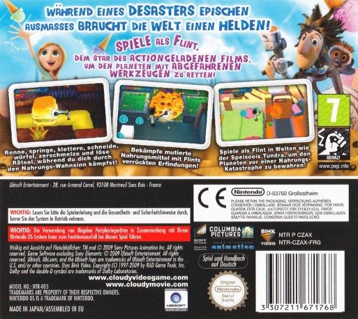 Tempête De Boulettes Géantes - Dos