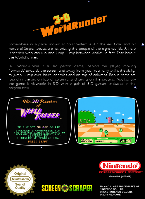 3-D WorldRunner - Dos