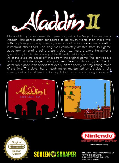 Aladdin 2 dos