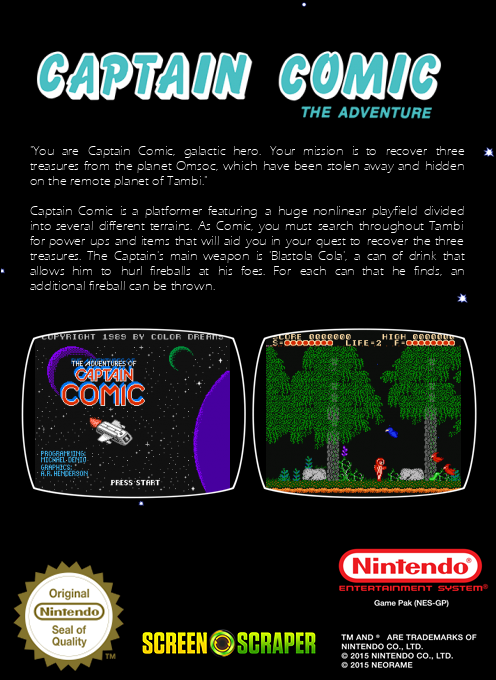 Captain Comic : The Adventure - Dos