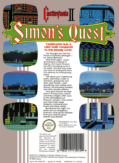 Castlevania II : Simon's Quest - Dos