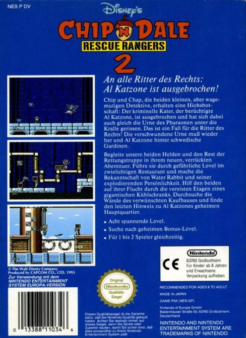 Chip 'N Dale : Rescue Rangers 2 dos