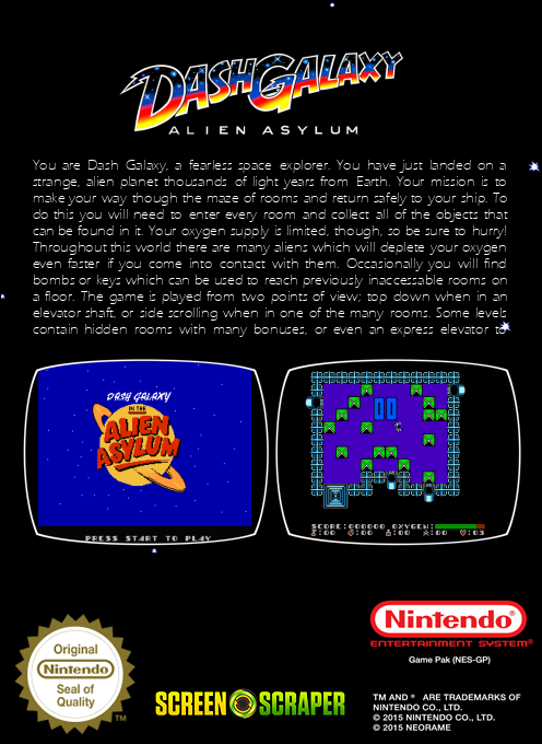 Dash Galaxy In The Alien Asylum - Dos