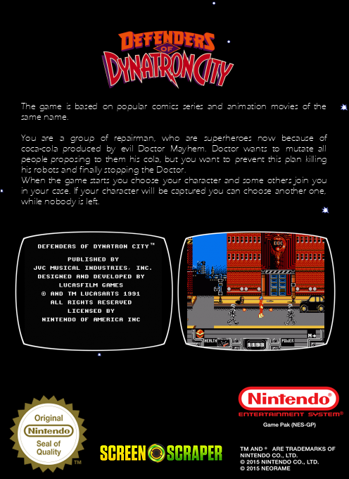 Defenders of Dynatron City - Dos