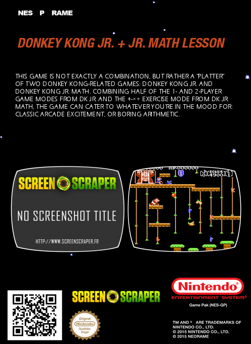 Donkey Kong Jr. + Jr. Math Lesson - Dos