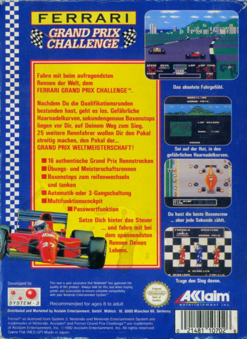 Ferrari Grand Prix Challenge - Dos