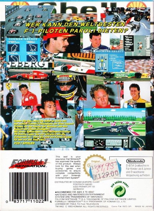 Formula 1 Sensation - Dos