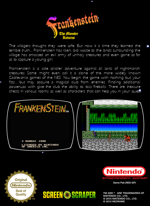 Frankenstein : The Monster Returns - Dos