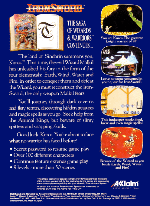 IronSword : Wizards & Warriors II - Dos