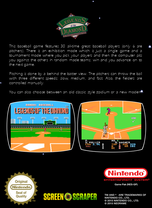 Legends of the Diamond : The Baseball Championship Game - Dos