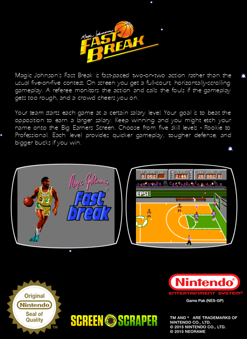 Magic Johnson's Fast Break - Dos