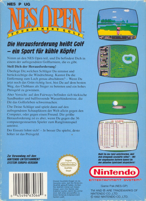 NES Open Tournament Golf - Dos