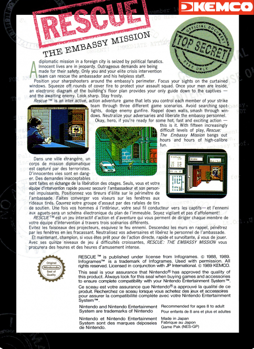 Rescue : The Embassy Mission - Dos