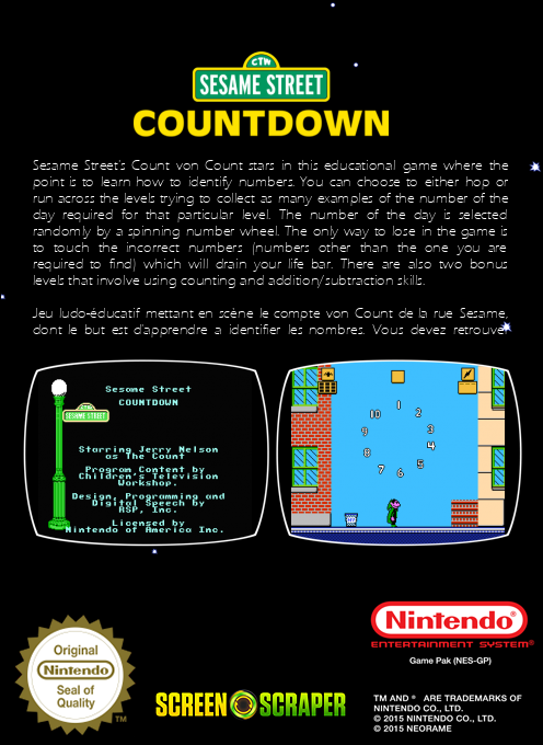 Sesame Street Countdown - Dos