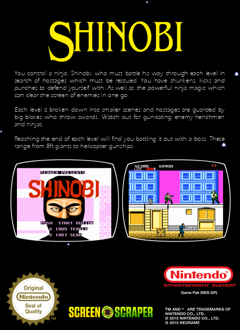 Shinobi - Dos