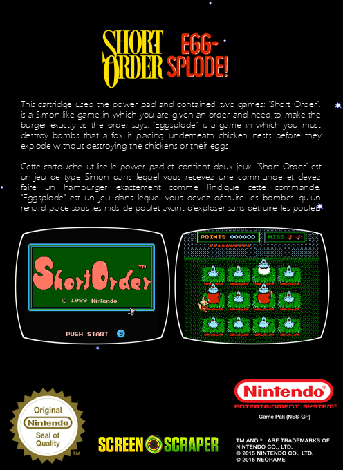 Short Order + Egg-Splode! - Dos