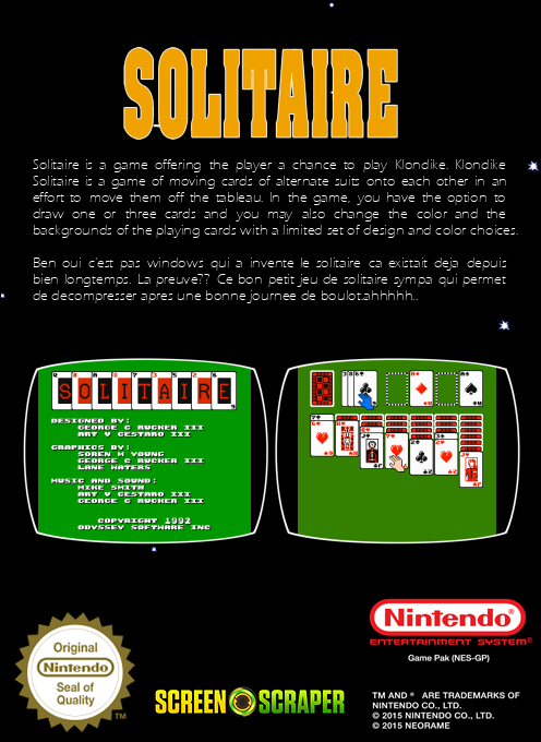 Solitaire - Dos