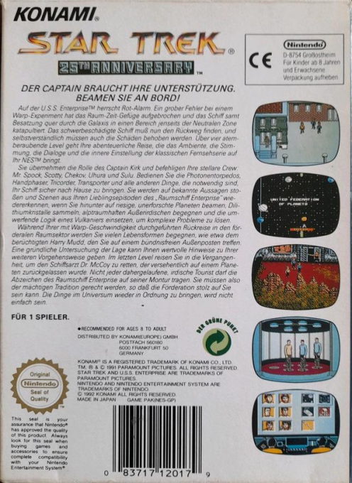 Star Trek : 25th Anniversary - Dos
