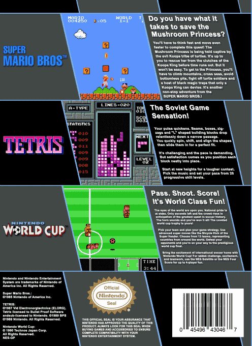 Super Mario Bros. / Tetris / Nintendo World Cup dos