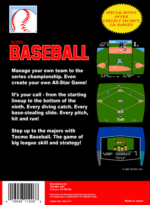 Tecmo Baseball - Dos