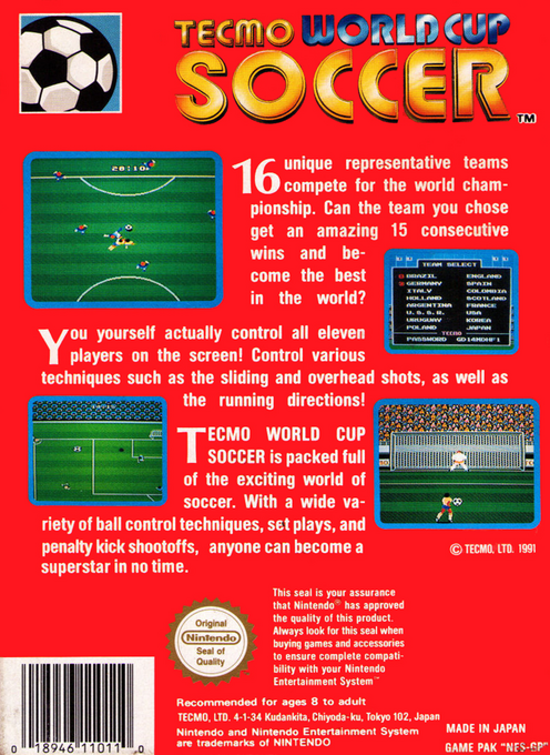 Tecmo World Cup Soccer - Dos