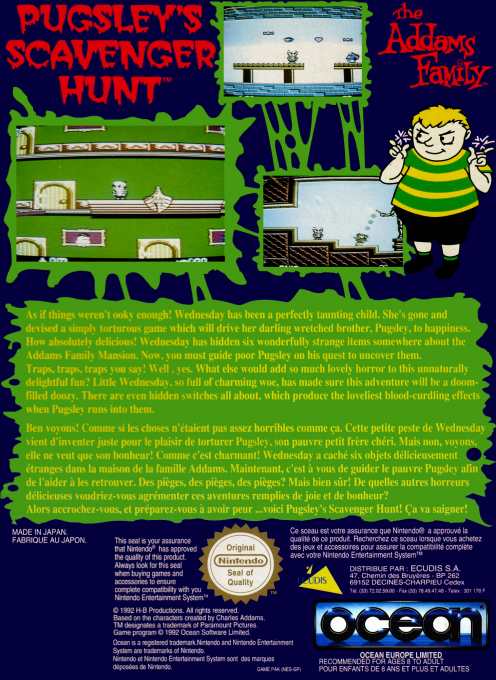 The Addams Family : Pugsley's Scavenger Hunt - Dos