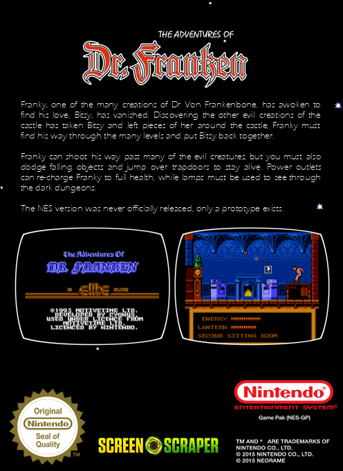 The Adventures of Dr. Franken - Dos
