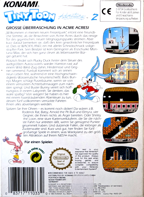 Tiny Toon Adventures 2 : Trouble in Wackyland - Dos