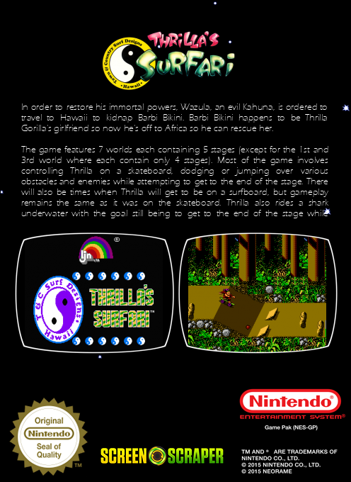 Town & Country Surf Designs : Thrilla's Surfari - Dos