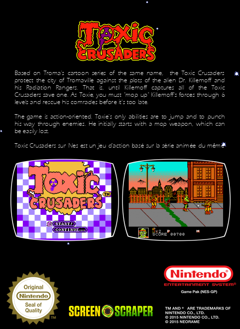 Toxic Crusaders - Dos