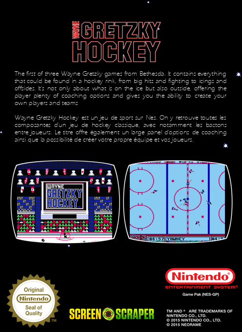 Wayne Gretzky Hockey - Dos
