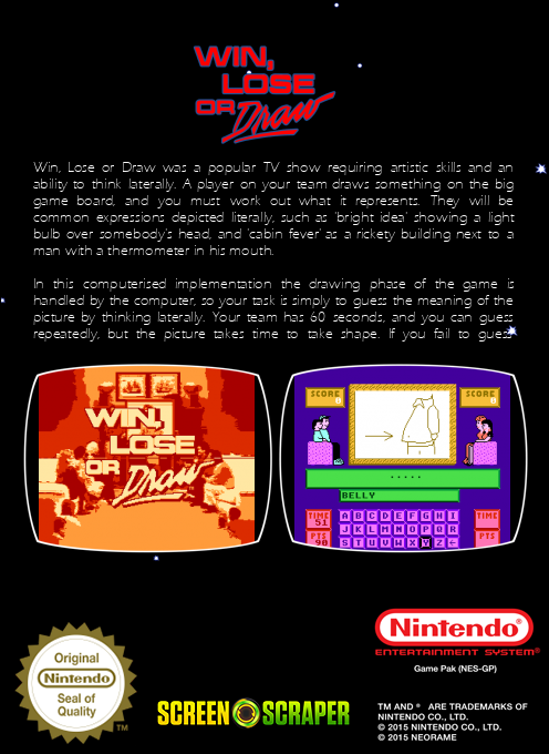 Win, Lose or Draw - Dos