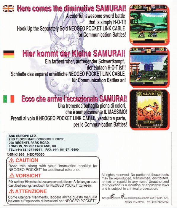 Samurai Shodown! 2 - Pocket Fighting Series - Dos