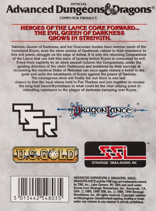Advanced Dungeons & Dragons : Dragons of Flame dos