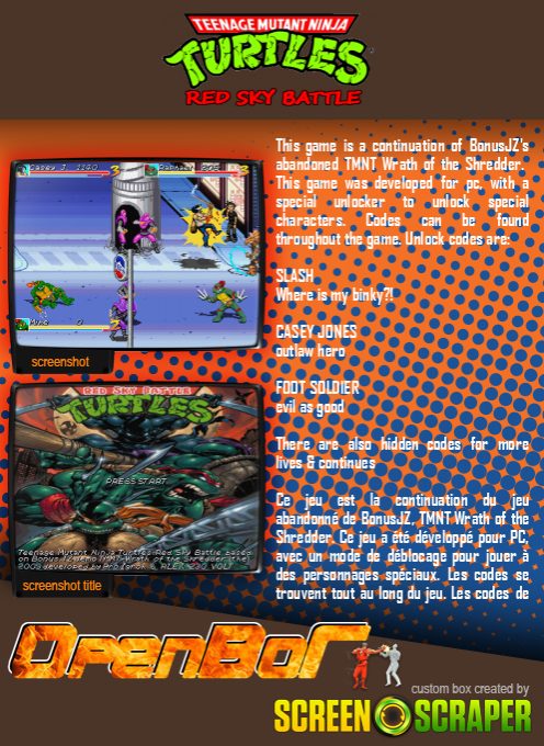 Teenage Mutant Ninja Turtles - Red Sky Battle - Dos