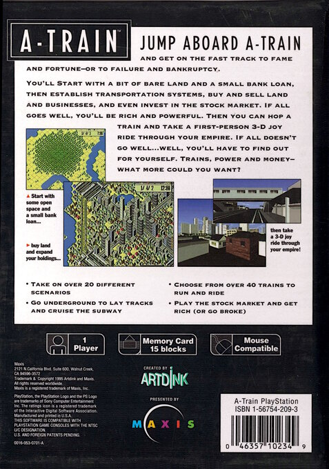 A-Train : Trains · Power · Money - Dos