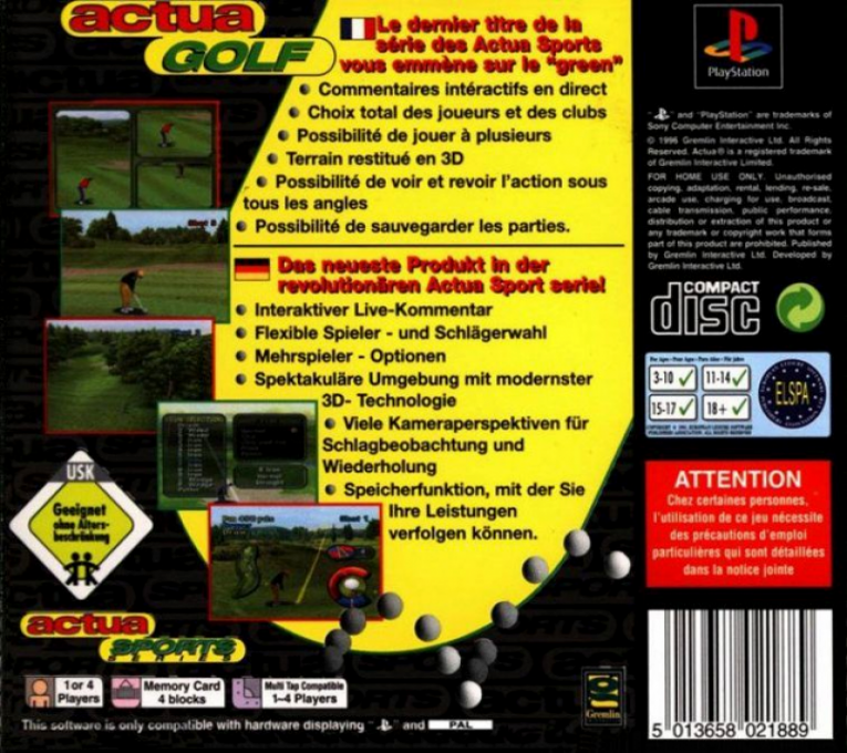 Actua Golf - Dos