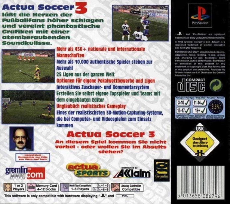 Actua Soccer 3 - Dos