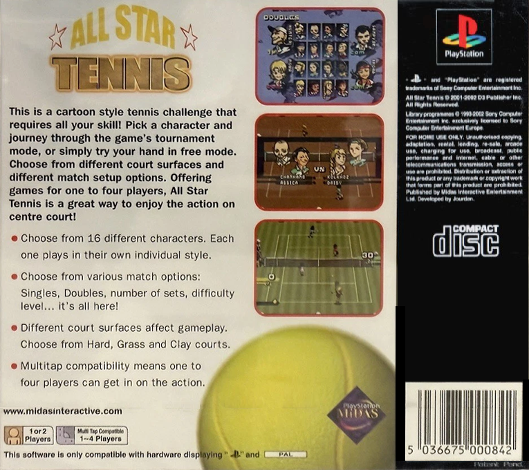 All Star Tennis - Dos