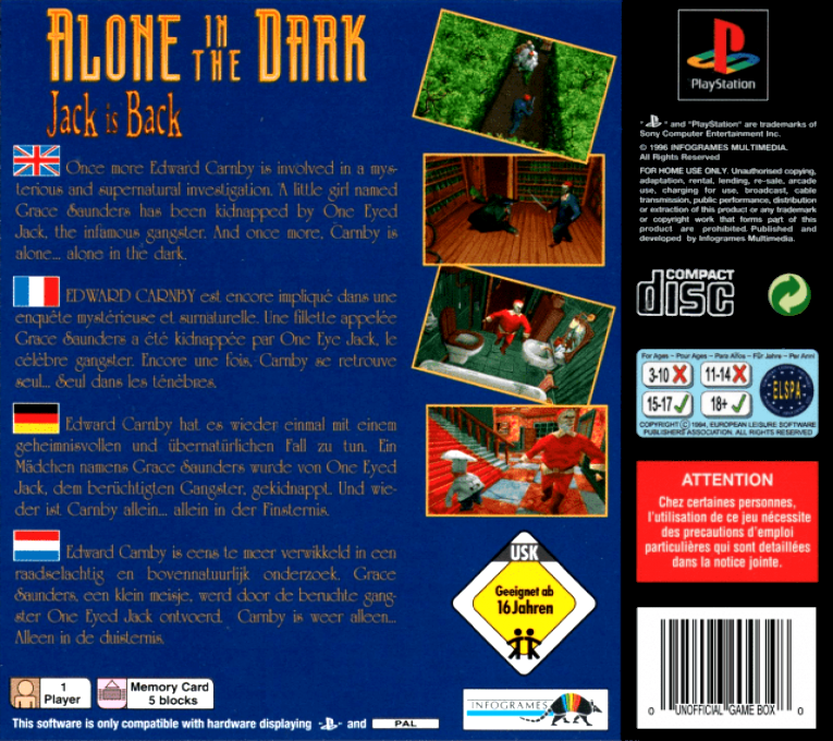 Alone in the Dark : One-Eyed Jack's Revenge dos