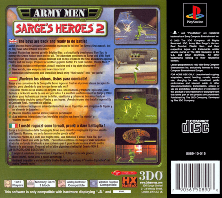 Army Men : Sarge's Heroes dos