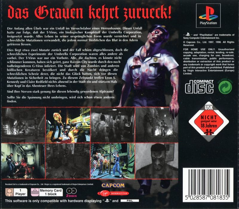 Biohazard 2 - Dual Shock Ver - Dos