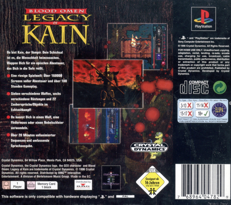 Blood Omen : Legacy of Kain dos