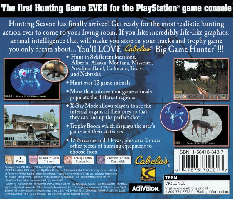 Cabela's Big Game Hunter : Ultimate Challenge dos