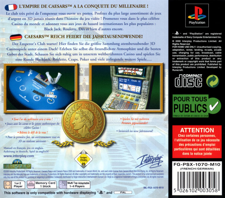 Caesars Palace 2000 : Millennium Gold Edition dos