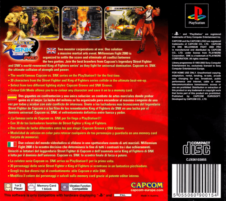 Capcom vs SNK - Millennium Fight 2000 Pro - Dos