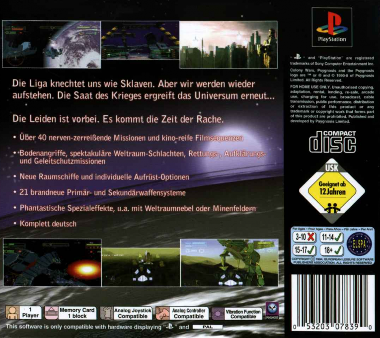 Colony Wars : Vengeance dos