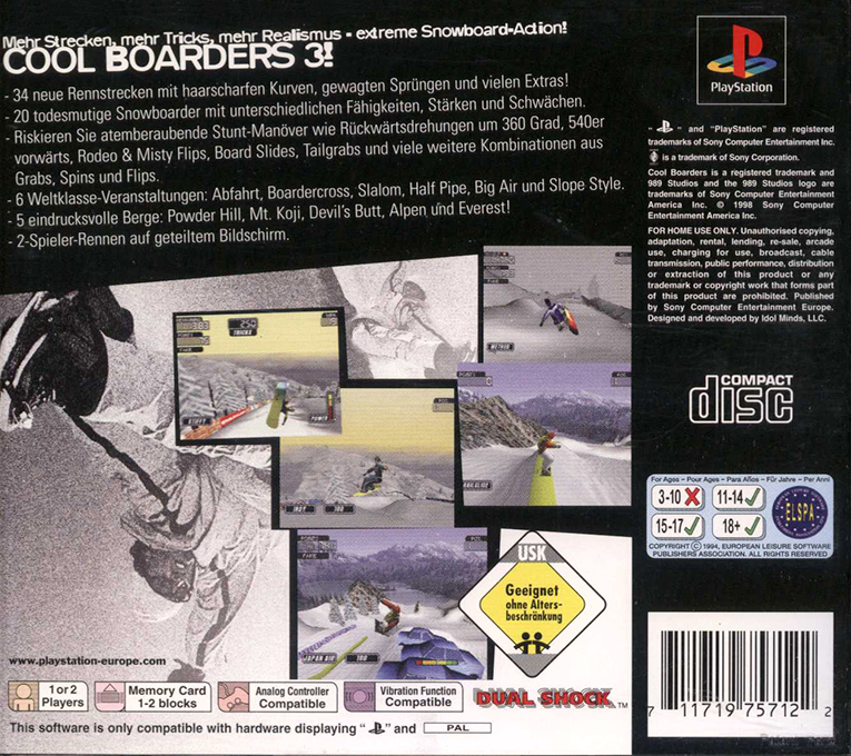 Cool Boarders 3 dos