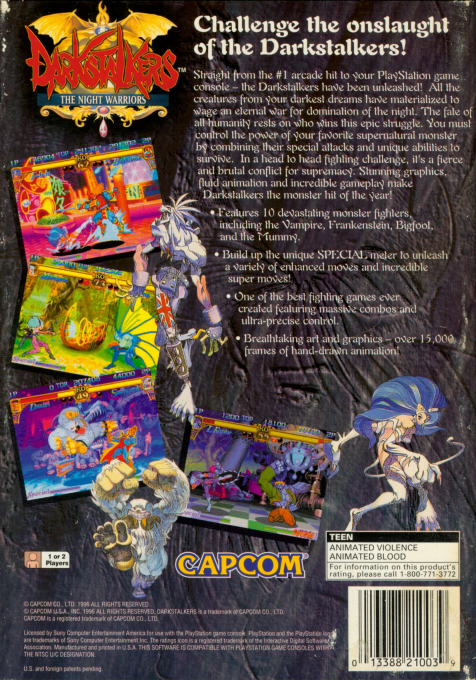 Darkstalkers : The Night Warriors dos